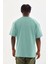 Unisex Baskılı Oversize T-Shirt - Mint Yeşili 2