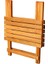 Dekoratif Ahşap Katlanır Masa Piknik Balkon Masası 70CM x 60CM 5