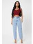 Özel Kadın Bordo Kare Yaka Crop Top Bluz Fırsat!!! 3
