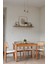 Bohem Natural Ahşap Masa Sandalye Takımı 80X120 2