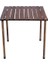 Ahşap Katlanır Masa Sandalye Seti Antrasit Iskelet Hardal Kılıf -60X60X55 Masa 3