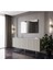 Capella Mdf 5 Kapaklı Raflı Ahşap Ayaklı 200 cm Konsol (200X80X40 Cm) Kumtaşı 2