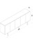 Capella Mdf 5 Kapaklı Raflı Ahşap Ayaklı 200 cm Konsol (200X80X40 Cm) Kumtaşı 5
