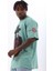 Unisex Oversize Baskılı Bisiklet Yaka T-Shirt - Mint Yeşili 2
