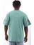 Unisex Oversize Baskılı Bisiklet Yaka T-Shirt - Mint Yeşili 4