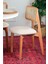 Mirla Oval Ahsap Natural Masa Sandalye Takımı 80X130 4