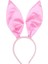 Pembe Renk Saten Kaplama Şekil Verilebilir Tavşan Kulak Taç 35x11 cm 1