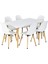 Vilinze Eames Sandalye Avanos Ahşap Mdf Mutfak Masası Takımı - 80X140 cm 2