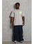 Unisex Oversize Baskılı Bisiklet Yaka T-Shirt - Gri 3