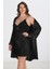 Özel 2'li Siyah Sabahlık Takımı Bigsize 6213 Fırsat!!! 3
