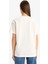 Oversize Geniş Kalıp Bisiklet Yaka Basic Düz Beyaz Kısa Kollu Tişört E4935AX25AU 6