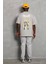 Unisex Oversize Baskılı Bisiklet Yaka T-Shirt - Gri 4