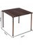 Ahşap Katlanır Masa Sandalye Seti Antrasit Iskelet Hardal Kılıf -70X70X55 Masa 2