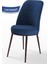Via Serisi, Barok Ahşap Desen Masa 80X132 Açılabilir Mutfak Masa Takımı, 6 Sandalye Lacivert 5