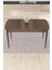 Eva Serisi, 80X132 Açılabilir Mdf Barok Ahşap Desen Mutfak Masası ve 4 Sandalye 1 Bench Kahverengi 3