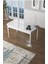 Zen Serisi Beyaz Masa Mdf 80X132 Açılabilir Mutfak Masası Takımı, 2 Siyah 4 Zebra Desen Sandalye 2