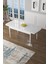 Zen Serisi Beyaz Masa Mdf 80X132 Açılabilir Mutfak Masası Takımı, 2 Siyah 4 Zebra Desen Sandalye 3
