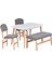 Vilinze Ege Sandalye ve Bank Avanos Ahşap Mdf Mutfak Masası Takımı - 70X120 cm 1