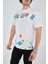 Erkek Baskılı Penye T-Shirt - Beyaz 2