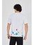 Erkek Baskılı Penye T-Shirt - Beyaz 3