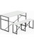 Masa Takımı Bench Bank Masa Seti 120X60 Mutfak ve Yemek Masası Beyaz 1560 4