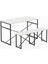 Masa Takımı Bench Bank Masa Seti 120X60 Mutfak ve Yemek Masası Beyaz 1560 5