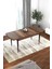 Via Serisi Barok Ahşap Desen 80X132 Yemek Odası Takımı 4 Sandalye,1 Pera Bench Pembe 4