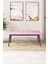 Via Serisi Barok Ahşap Desen 80X132 Yemek Odası Takımı 4 Sandalye,1 Pera Bench Pembe 5