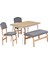 Vilinze Ege Sandalye ve Bank Avanos Ahşap Mdf Mutfak Masası Takımı - 70X120 cm 1