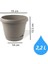 KRS-342 Dekoratif Inci Bitki Çiçek Saksı Takımı 2.2 Litre No 2 Kahverengi 2