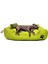 Büyük Irk Köpek Yatağı Ultrasoft Yıkanabilir Yüksek Kaliteli Kumaş Pati Işlemeli - 70 x 90 cm - Sarı 1
