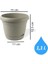 KRS-341 Dekoratif Inci Bitki Çiçek Saksı Takımı 1.1 Litre No 1 Bej 2