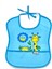 Nessiworld Poli Muşamba Küçük Mama Önlüğü 030 Mavi 1