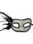Siyah Renk Yandan Tüylü Pul Payet İşlemeli Parti Maskesi 23x12 cm 2