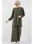 Ayrobin Tunik Pantolon Alt Üst Takım 6712 - Haki 4