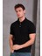 Erkek Slim Fit Pamuklu Yumuşak Doku Nefes Alan Kumaş Yakalı Tişört 5