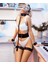 Siyah Tasma Kelepçe Bel ve Bacak Aksesuarlı Harness Set 1