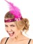 7039LER 8039LER ve 9039LAR Temalı Fuşya Renk Çarliston Saç Bandı - MRK7631-3205 1