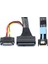 Gen5 Mcıo Slimline SFF-8654 4ı - Sas 8639 U.2 Adaptör Kablosu + 15P Sata Güç Kablosu Dönüştürücü Tel Kordon 0,5 M (Yurt Dışından) 2