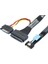 Gen5 Mcıo Slimline SFF-8654 4ı - Sas 8639 U.2 Adaptör Kablosu + 15P Sata Güç Kablosu Dönüştürücü Tel Kordon 0,5 M (Yurt Dışından) 3