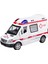 1:32 Mercedes Ambulans Alaşım Modeli Ses ve Işık Ses Efektleri ile Geri Dönüş Oyuncak (Yurt Dışından) 1