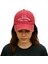 Vintage Görünümlü Unisex Yıkamalı Şapka - Kırmızı 2