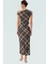 Ekose Desenli Örme Midi Elbise Takım Rahat Şık ve Çok Yönlü Premium Kalite Dayanıklı Malzeme 3