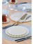 Solid Krem Wavy Platin Yaldızlı 6 Kişilik 34 Parça Pasta Servis Takımı 6