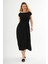 Alexandergardı Kısa Kollu Midi Boy Siyah Elbise 3