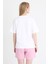 Beyaz Baskılı Oversize Tişört 6938 5