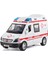 1:32 Mercedes Ambulans Alaşım Modeli Ses ve Işık Ses Efektleri ile Geri Dönüş Oyuncak (Yurt Dışından) 1