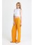 Orange Geniş Paça Dökümlü Bürümcük Kumaş Pantolon 326 3