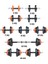 22 kg Grip Plate Multifonksiyonel Turuncu Siyah Halter Seti ve Dambıl Seti 4