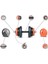 22 kg Grip Plate Multifonksiyonel Turuncu Siyah Halter Seti ve Dambıl Seti 7